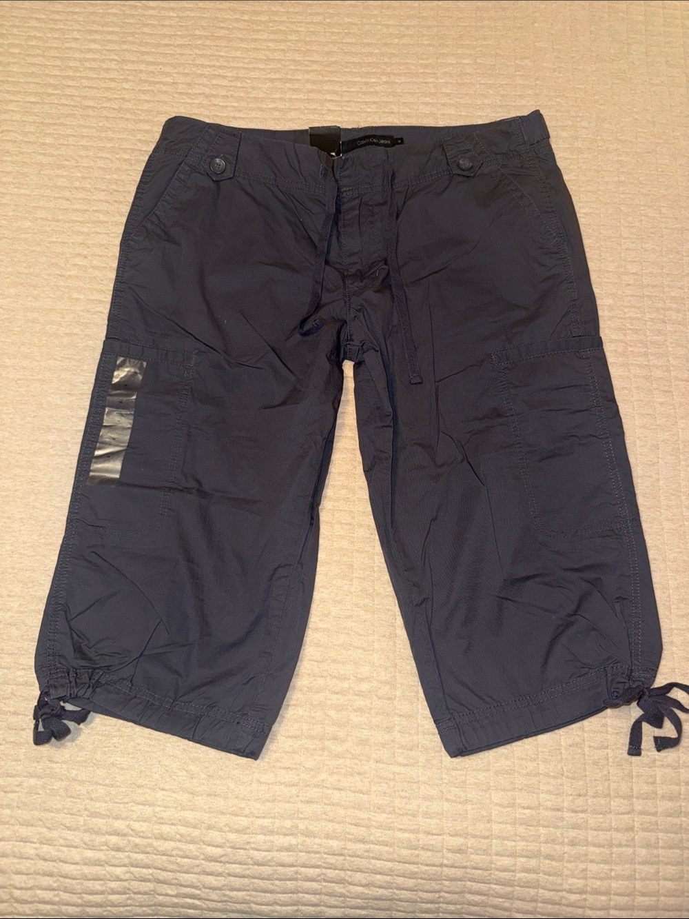 Calvin Klein Women's Smokey Grey Cargo Capris
